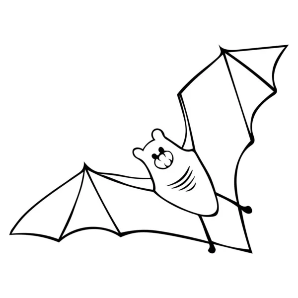 Mão Desenhada Morcego Vector Ilustração Para Walpurgis Noite Halloween — Vetor de Stock