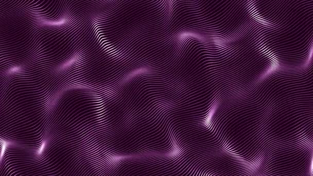 ピンク色のアニメーション混合波背景 ネオン抽象運動の背景 — ストック動画