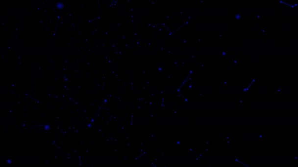 Abstracte Plexuis Digitale Verbinding Bewegende Stippen Lijnen Technologie Achtergrond Animatie — Stockvideo