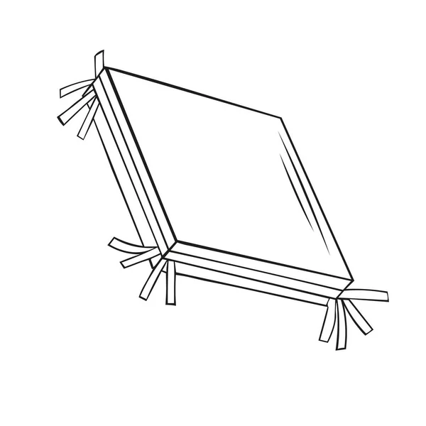 삽화아두 아라비아어 기원한 포르투갈의 사각형 탬버린 — 스톡 벡터