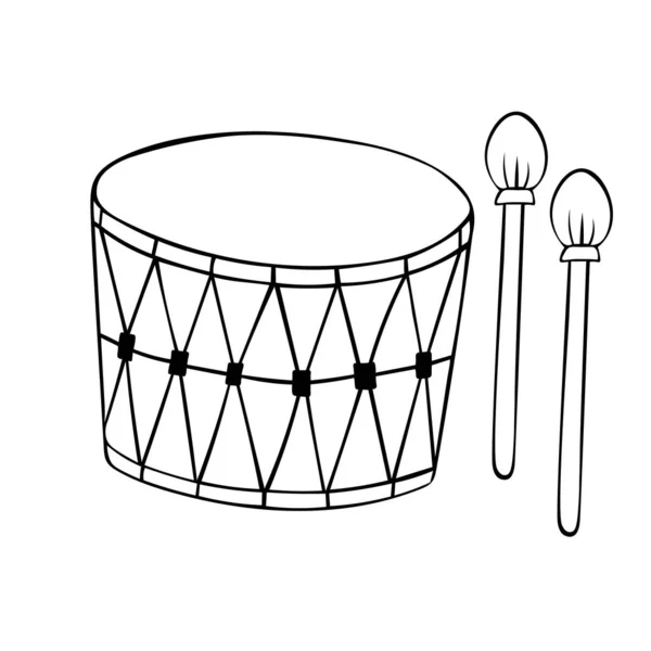 Tambor Suizo Instrumento Musical Percusión Ilustración Vectorial — Vector de stock