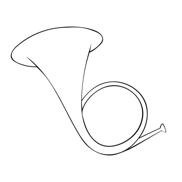 Illustration Vectorielle Cor Français Style Dessin Animé Isolé Sur Fond — Image vectorielle