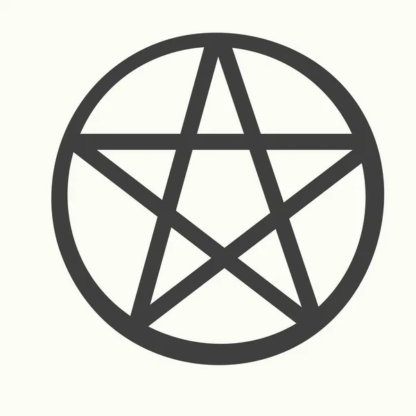 Ilustração Vetorial Neopagan Pentagram Clipart — Vetor de Stock