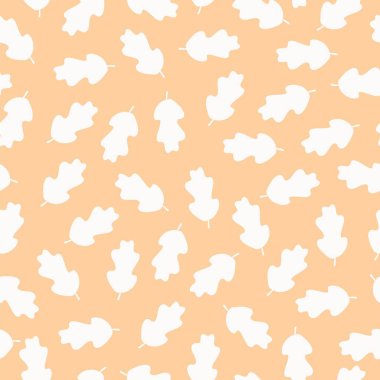 Elle çizilmiş ağaç yapraklarıyla kusursuz vektör deseni