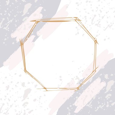 Soyut arkaplan. Lüks asgari stil duvar kağıdı. Çizgili sanat çiçekleri ve botanik yaprakları, organik sıçramalar.