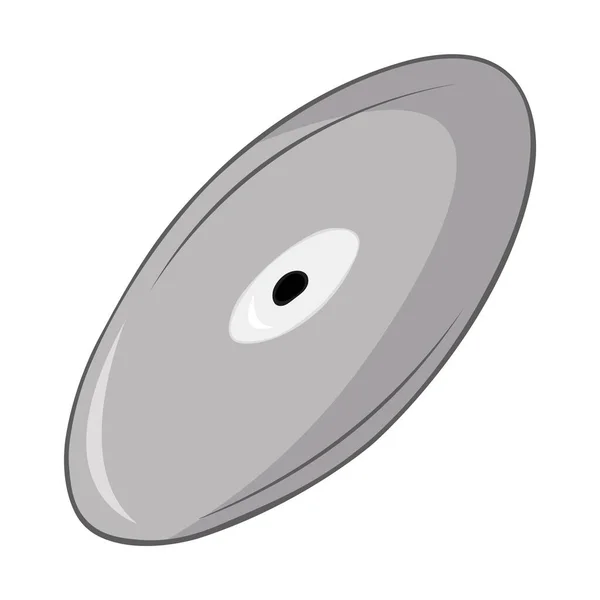 Retro Disk Simgeleri Beyaz Arkaplanda Izole Edildi Düz Tasarımda Vektör — Stok Vektör