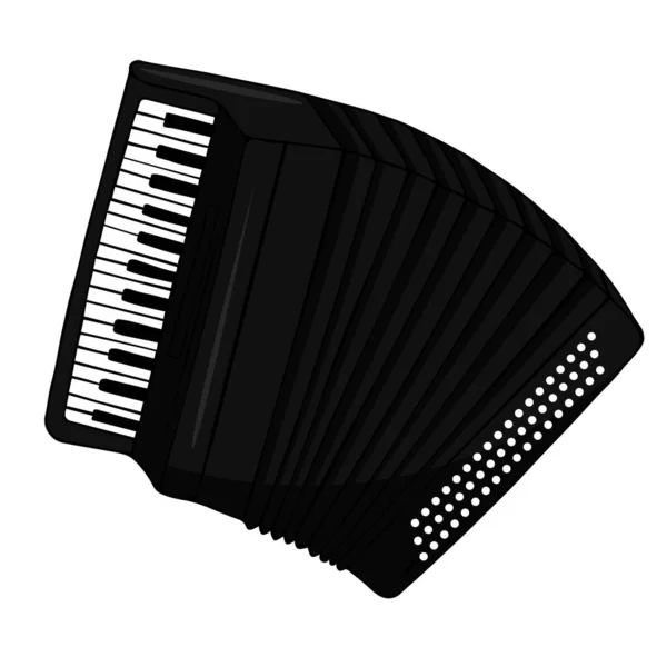 Acordeón Instrumento Musical Moderno Acordeón Clásico Sonido Armonioso Ilustración Vectorial — Vector de stock