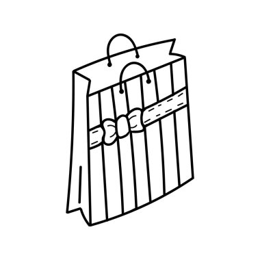 Boş alışveriş kağıdı karalama vektör çizimi