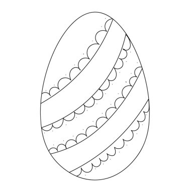 Easter egg chicken farm food. Isolated contour symbol black illustration.