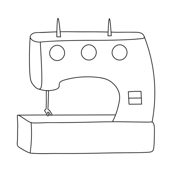Nähmaschine Cartoon Illustration Der Nähmaschine — Stockvektor