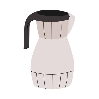Çaydanlık Vektörü illüstrasyonu. Karikatür çaydanlığı, beyaz arkaplanda izole edilmiş kavanoz.