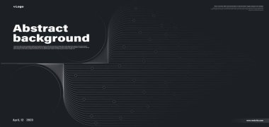 Soyut arkaplan afişi. Web sitesi için grafik ögesi. Yenilik ve siber uzay metaforu. Bilgisayarınız ve telefonunuz için duvar kağıdı yapın. İniş sayfası tasarımı. Çizgi film düz vektör çizimi