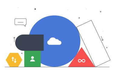 Soyut bulut veri seti. Geometrik şekillerin toplanması, bilgi ve dosya alışverişi için metafor internet, dijital dünya. Beyaz arkaplanda izole edilmiş çizgi film düz vektör çizimleri