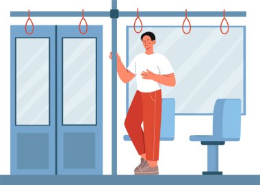 Metrodaki adam. Şehir sakini yer altında at arabasıyla seyahat eder. Modern altyapı ve toplu taşıma.