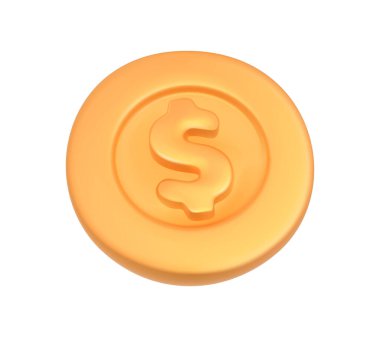 Çevrimiçi dükkan gerçekçi ikonu. Altın parayla rozet ya da imza. Finans ve bütçe. Satın almak ya da sipariş vermek için nakit. Pazarlama için tasarım. 3d render vektör çizimi beyaz arkaplanda izole edildi