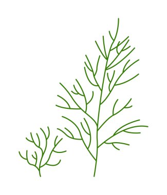 Yeşil yaprak konsepti. Botanik ve çiçekçilik, yeşillik. Yaprakları, ekolojisi ve ekosistemi olan bir dal. Web sitesi için grafik ögesi. Çizgi film düz vektör çizimi beyaz arkaplanda izole edildi