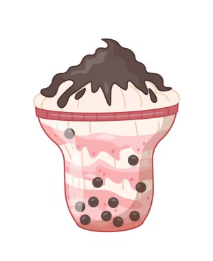 Kafe için kahve ve çay. Kafe ve yemek servisi için menü, kahve dükkanı. Aroma ve içecek. Tatlı ve lezzet. Poster ya da afiş. Çizgi film düz vektör çizimi beyaz arkaplanda izole edildi