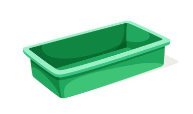 Pişirme konsepti için malzeme. Ev yapımı hamur işi için yeşil tepsi. Yemek pişirme ve ev yapımı yemek hazırlama. Poster ya da afiş. Çizgi film düz vektör çizimi beyaz arkaplanda izole edildi