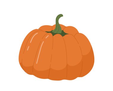 Sebze takımı. Çiftçilik ve tarım. Doğal ve organik ürünler. Turuncu balkabağı. Vitaminli taze yemek. Çizgi film düz vektör koleksiyonu beyaz arkaplanda izole edildi