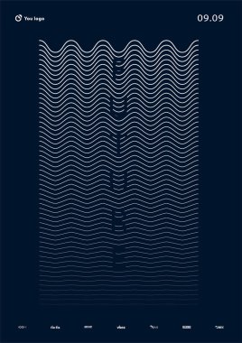 Minimalist modern poster. Dijital teknolojiler ve yenilikler. Neon teknoloji süslemeleri. Broşür ve gradyalı broşür. Poster ya da afiş. Çizgi film düz vektör çizimi