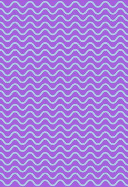 Soyut desenli poster. Mavi dalgalar menekşe arkaplanda. Hippi dönemine geri döndük. Retro duvar kağıdı ya da doku. Tekrar eden tasarım ögesi, kusursuz desen. Düz vektör illüstrasyonu