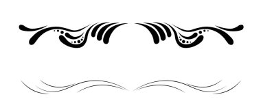 Dekoratif bölme ayarlandı. Victoria tarzı dekoratif unsurlar. Modaya uygun çiçek desenleri. Antika el yazısı. Poster ya da afiş. Düz vektör koleksiyonu beyaz arkaplanda izole edildi