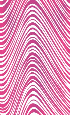 Dalgalı desenli poster. Kumaş üzerine baskı yapmak için tasarım ögesi tekrarlanıyor. Mor psikedelik duvar kağıdı ve süs. Geçmişe dönük broşür ya da broşür şürü. Düz vektör illüstrasyonu