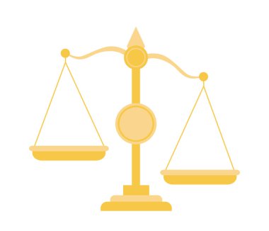 Altın pullu siluet. Adalet ve yargının sembolü. Avrupa anayasası ve kanunları. Yasal anlaşmalar ve anlaşmalar. Ceza ve ceza. Düz vektör illüstrasyonu