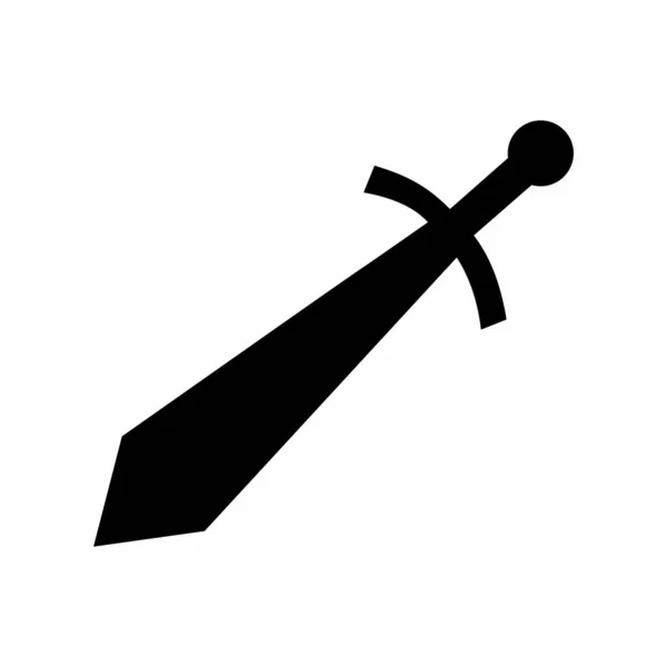 Logotipo Ícone Espada Imagem Design Imagem Vetorial — Vetor de Stock