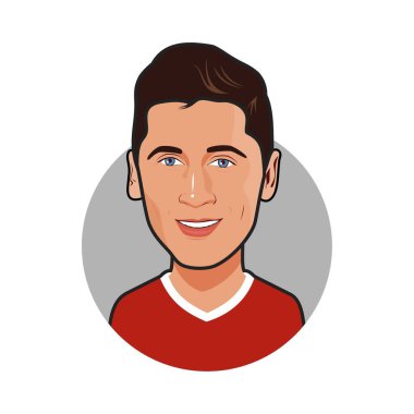 Robert Lewandowski Polonya Ulusal Takımı, Dünya Kupası. Vektör resmi
