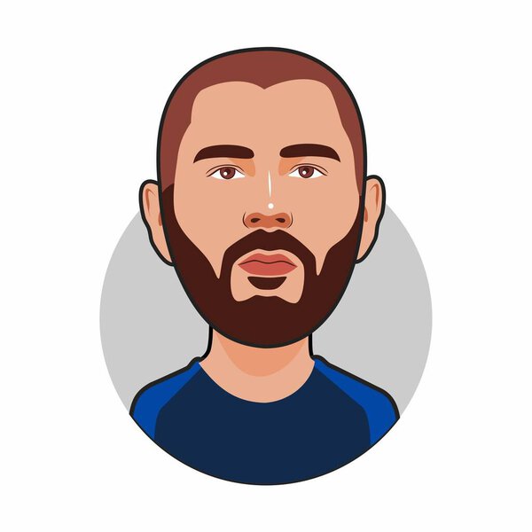 Карикатура на Карикатуру Карим Бензема, сборная Франции. Векторное изображение