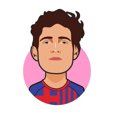 Marcos Alonso futbol oyuncuları. Dünya Kupası. Vektör resmi
