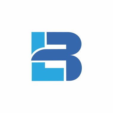 İlk BL logo tasarımı. Vektör resmi