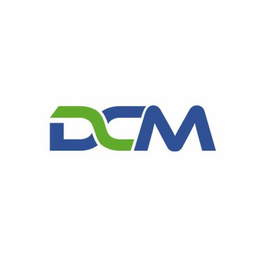 İlk DCM logo tasarımı. Vektör resmi