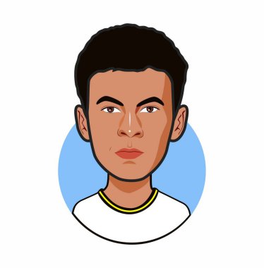 Dele Alli Avatar Dünya Kupası. Vektör resmi