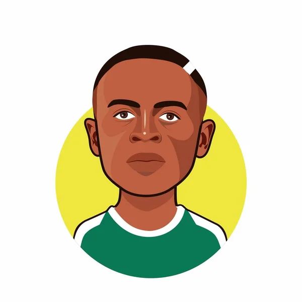 Sadio Manセネガル代表ワールドカップ ベクトル画像 — ストックベクタ