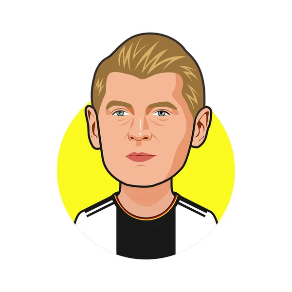 Toni Kroos Copa Mundo Seleção Alemã Imagem Vetorial — Vetor de Stock