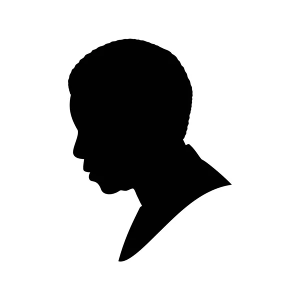 Nelson Mandela Silhouette Immagine Vettoriale — Vettoriale Stock