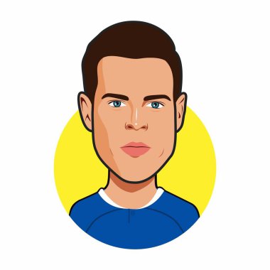 Azpilicueta Futbolcuları. Dünya Kupası. Vektör resmi