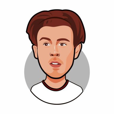 Jack Grealish futbol oyuncuları. Dünya Kupası. Vektör resmi