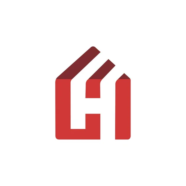 Písmeno Domů Logo Design Image Vektorový Obrázek — Stockový vektor