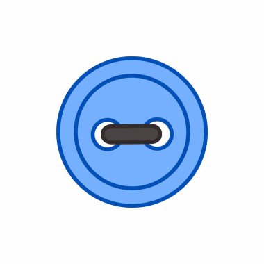 Mavi düğme tasarımı. Vektör resmi