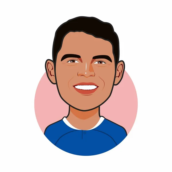 Thiago Silva Jogadores Futebol Copa Mundo Imagem Vetorial — Vetor de Stock