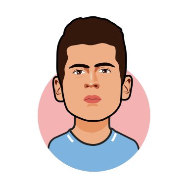 Joao Cancelo Manchester City Futbolcuları. Dünya Kupası. Vektör resmi