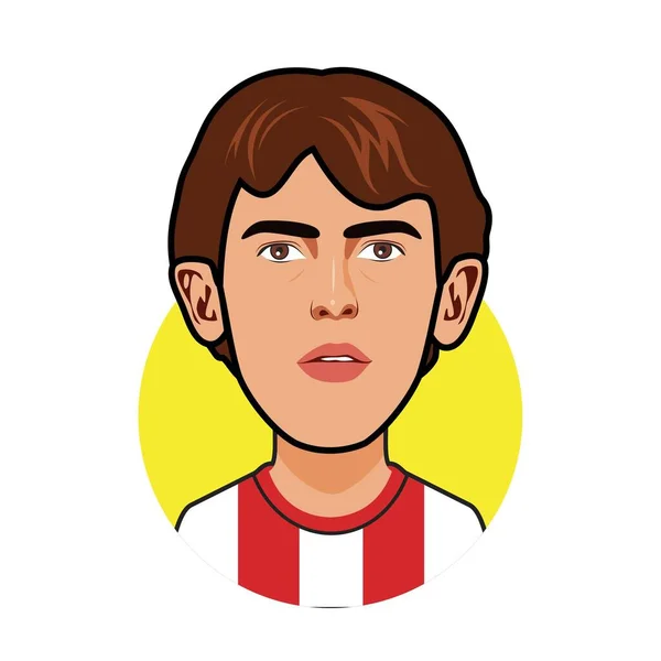 Joao Felix Atletico Madrid Soccer Players World Cup Vector Image — Stock Vector
