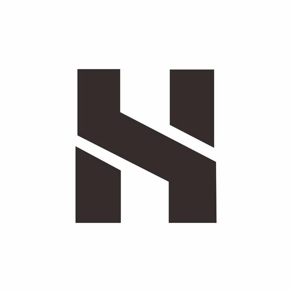 初期のHロゴデザイン画像 ベクトル画像 — ストックベクタ