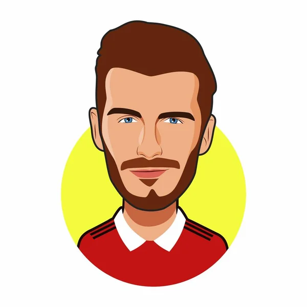 David Beckham Soccer Players Coupe Monde Image Vectorielle — Image vectorielle