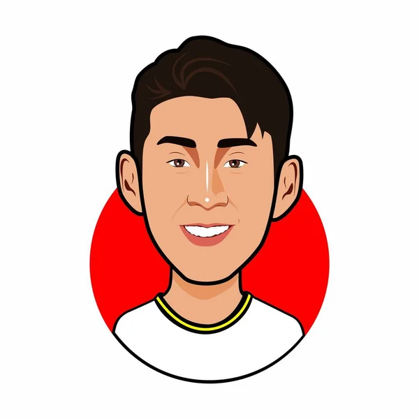 Syn Heung Min Totenham Hotspurs Piłkarze Mistrzostwa Świata — Wektor stockowy