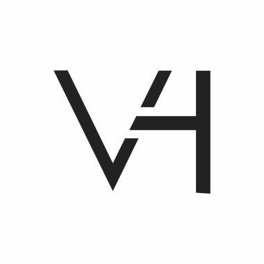 İlk VH logo tasarımı. Vektör resmi
