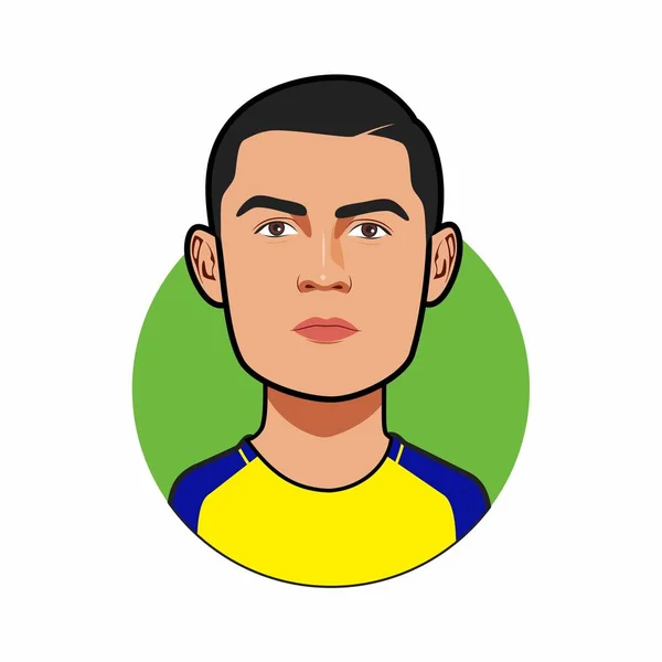 Christiano Ronaldo Nassr Futbol Oyuncuları Vektör Resmi — Stok Vektör